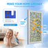 COUNTEWOL Rainbow Window Privacy Film, 3D Decorative Vinyl Window Clings, Non-Adhesive Sticker (17.5 x 78.7 Inch)
