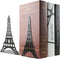 One Pair Creative Paris Eiffel Tower Book Organizer, Metal Bookends for Kids School Library Decoration (Black)
