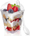 Zezzxu 50 Pack 5 oz Dessert Cups with Dome Lids and Spoons,