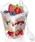 Zezzxu 25 Pack 5 oz Dessert Cups with Dome Lids and Spoons,