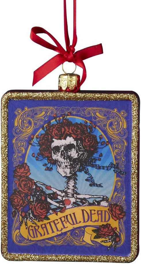 Kurt Adler Glass Grateful Dead Ornament, 4.25-Inch for Christmas