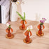 Set 4, NiHome Mushroom Glass Planter with Wooden Base of Cute Indoor Greenery Plant Propagation Stations,High