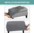Turquoize Stretch Ottoman Cover Ottoman Slipcover Sofa Cover Footstool Protector Storage Ottoman Covers Furniture