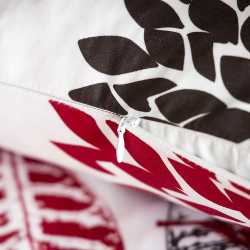 PHANTOSCOPE Set of 4 New Living Series Decorative Throw Pillow Case - Red, 18" x 18" inches, 45cm x 45cm