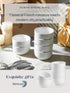 DOWAN 10 OZ Ice Cream Bowls Set of 6, 4.25" Ceramic Dessert Bowls for Side Dishes, Oatmeal, Fruit