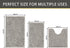 Bathroom Rugs Sets 3 Piece, Non Slip Thick Chenille Bath Mat, Soft Absorbent Shaggy Bathroom Carpet Set