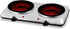 OVENTE 1500W Countertop Infrared Double Burner, Silver Electric Hot Plate with 7.5” Ceramic Glass Cooktop