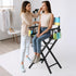 31" 250lb OmySalon Director's Chair Height Folding Portable w/Storage Pouch & Footrest, Makeup Artist Chair for Salon
