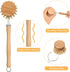 8 Patelai Pieces Wooden Kitchen Dish Brush Include Bamboo Scrub Cleaning Brush and Replacement Heads Dish Scrubber