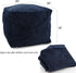 Sexysamba 20"x 16" Square Corduroy Pouf Cover Only, Unstuffed Decorative Ottoman Foot Stool Rest, Washable Storage Bean