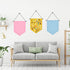 Wall Hanging Brooch Organizer Storage Board, Colorful Enamel Pin Badge Canvas Display Banner, 12.6x10in (Yellow)