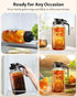 64 oz 2 (1/2 Mason Jar Pitcher Airtight & Leakproof Glass Pitcher with Lid, Perfect for Iced Tae, Sun Tea, Cold Brew