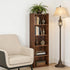 5-Tier ZENY Shelf Bookcase, Freestanding Wood Storage Display Open Bookshelf for Home Office (Rustic Brown)