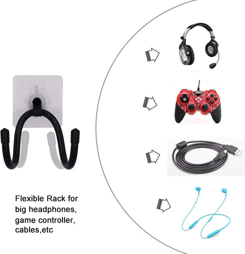 Self-Adhesive Game Controller Wall Mount by YYST - Storage Organizer Hanger for PS/Xbox/Series X Controller, 4/PK
