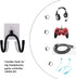 Self-Adhesive Game Controller Wall Mount by YYST - Storage Organizer Hanger for PS/Xbox/Series X Controller, 4/PK