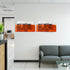 2 Pack Orange Acrylic Magazine Holder, Wall Mount Hanging Bookshelf Literature Storage Rack, Brochure File Display