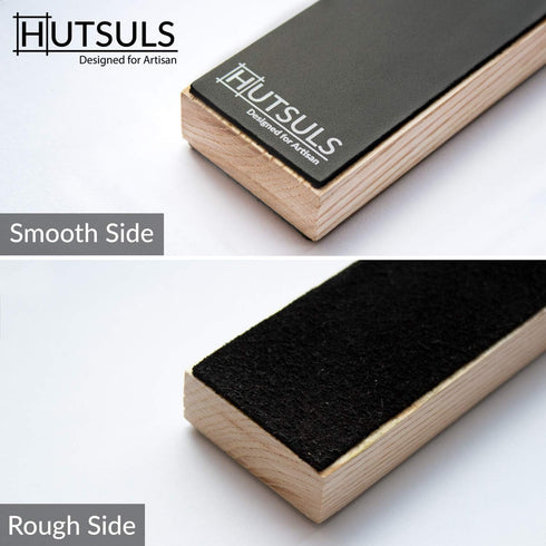 Hutsuls Double Sided Leather Strop Paddle Kit, Ergonomic Handle for Razor-Sharp Edges with Honing Leather Guide