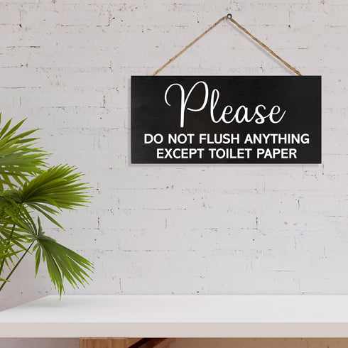 Sensitive Plumbing Bathroom Sign - Do Not Flush Except Toilet Paper for Septic System