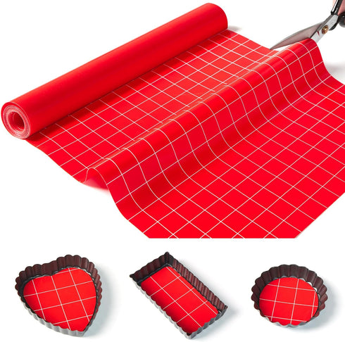 Silicone Baking Mat Roll 16IN x 5FT, Non-Slip Pastry Mat, Reusable Air Fryer Liner, Oven Liners, Cut to Size