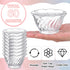 60 6 oz Rtteri Pcs Plastic Dessert Cups Clear Ice Cream Sundae Tasting Bowls, Mini Round Swirl Tulip Shape Party Buffet