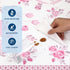 2x6 GarveeHome Runners for Hallways Non Slip, Kitchen Runner Rug Pink and White Bow Rugs for Bedroom Girls, Low Pile