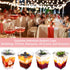 50 Pack 5 oz TOFLEN Plastic Dessert Cups with Lids for Party, Mini Square Dessert Cups with Spoons for Yogurt, Parfait