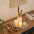 12" Hanobe Decorative Trays for Coffee Table: Round Sliver Tray for Home Decor - Modern Circle Ottoman Trays for Living