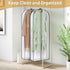2 Packs MISSLO 65" Clear Garment Bags for Hanging Clothes, 4" Gusseted Dress Bags for Closet Storage Dress Protector