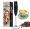 ChefWave Handheld Milk Frother with Stand (Black)