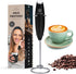 ChefWave Handheld Milk Frother with Stand (Black)