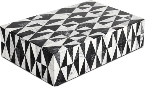 Handmade Harlequin Collection Decorative Jewelry Box Organizer, Antique Coffee Table Storage for Keepsakes and Trinkets