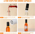 35 Pack 5 oz Woozy EkkoVla Clear Glass Hot Sauce Bottle with Black Caps and Orifice Reducers, Clear Bottles Empty Wine