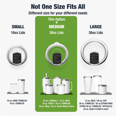 20 oz Tumbler Lids, Magnetic Replacement for YETI, BPA Free 2 Pack Purple Tumbler Lids & 3 Pack Slider