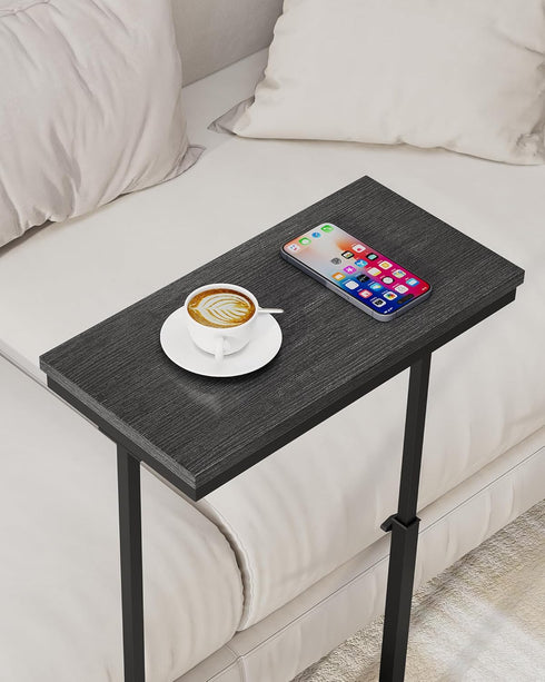 TB01BK083 TUTOTAK End Table, Side Table, Tall Couch Table, Sofa Table, Living Room, Bed Room, Black