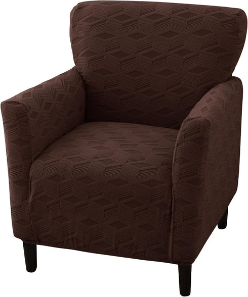 LiveGo Stretch Banquet Armchair Covers, Soft Jacquard Accent Chair Cover with Arms,