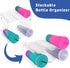 Water Bottle Organizer, Storage Holder for Kitchen Organization,Fridge, Pantry,Cabinet,Countertop,Cupboard- Plastic Cup Rack Shelf for Wine,Water,Drink- 2 Layers,Each Rack Holds 3 Containers by HOGARSWE