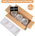 ComSaf Airtight Glass Canister Set of 3, 34oz Food Storage Jar - Square Storage Container with Clear Preserving Seal