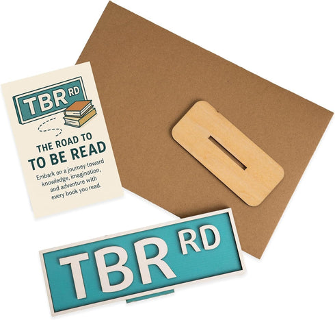 TBR Dead But Well Read Sign Funny Bookish Decor for Bookshelf, Library, or Reading Nook Book Shelf Decorative Gift