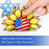 Mfault 4th of July Patriotic Window Clings, 4 Sheets America USA Sunflower Blue Truck Stickers Decal Decorations