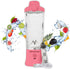 Elite Rechargeable Travel Blender: 240W Personal Smoothie Maker with 6-Leaf Blade, 600ml Capacity, Innovative Pop-Up