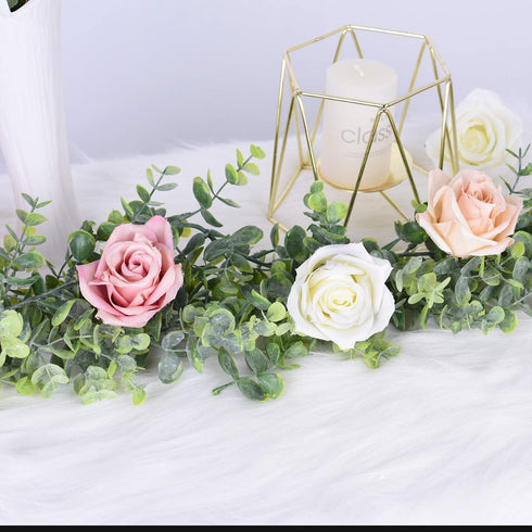 DearHouse Faux Eucalyptus Garland Plant, 2 Pack Artificial Vines Hanging Eucalyptus Leaves for Wedding Decor