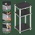 3-Tier 1-Pack Furinno JUST Side Table, End Table, Open Shelves Night Stand, Bedside Table, Toolless Assembly