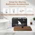 MROUEN Tampon Holder for Bathroom,Black Feminine Product Organizer,Girl Stuff Box for Bathroom,Pad and Tampon Organizer