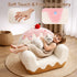 OUOZZZ 16, Cozy Toddler Chair for Ages Soft Sherpa Kids Sofa with Book Pocket & Carry Handle, Single-Seat Couch