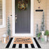 CAINANEL Black and White Striped Outdoor Rug 27.5X 43 inches Front Door Mat Hand-Woven Cotton Indoor/Outdoor for Layered Mats,Welcome Mat, Porch,Farmhouse,Kitchen,Entry Way by CAINANEL