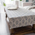 Flower,23.663 Inch) Coffee Table Cloth Rustic Style Living Room Center End Table Cover with Pocket, Cotton Linen