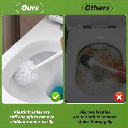 Set, Set SUBEKYU Toilet Brush, Toilet Bowl Brush and Holder Bathroom Toilet Bowl Cleaner Scrub Brush Scrubber for Deep