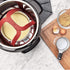 Pressure Cooker Sling, Silicone Bakeware for 6 Qt/8 Qt Instant Pot, Anti-scalding Bakeware Lifter Steamer Rack, Red