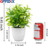OFFIDIX Mini Plastic Artificial Eucalyptus Leaves, Faux Plant with Pots for Home and Office Decor