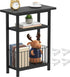 Heybly Small Narrow Side Table for Small Space, Thin Bedside Table with